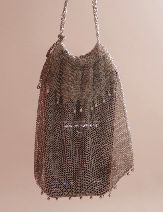Early Victorian Sterling Silver Chainmail bag