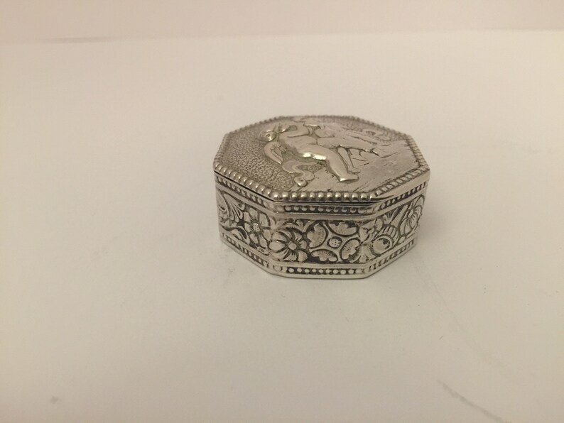 Silver Pill Box Etsy