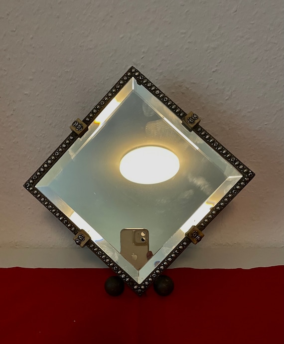 Rosewood Art Noveau 1900s Mirror with silver fittings