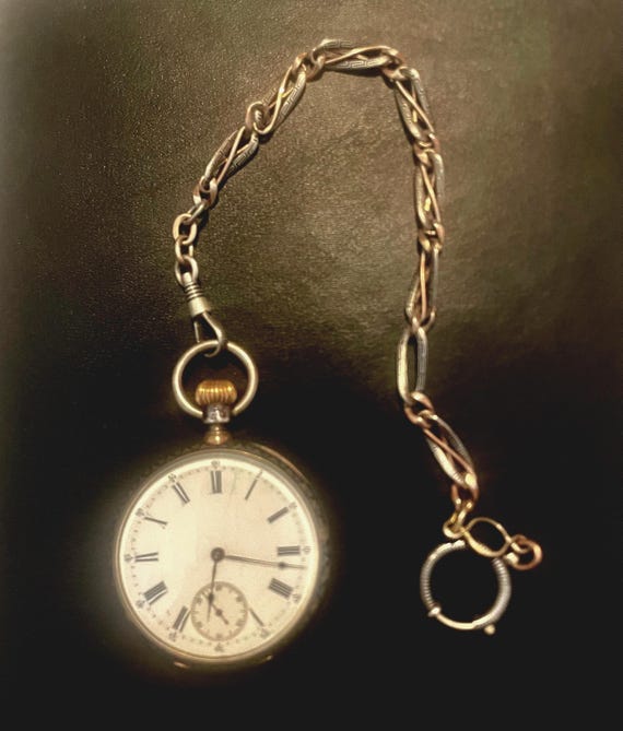 Rare Antique Patek Philippe & Co Silver Niello Pocket Watch – Swiss Luxury Timepiece, c. Early 1900s