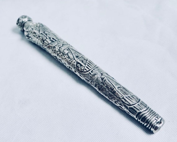 Large 1890 Victorian Silver Flask