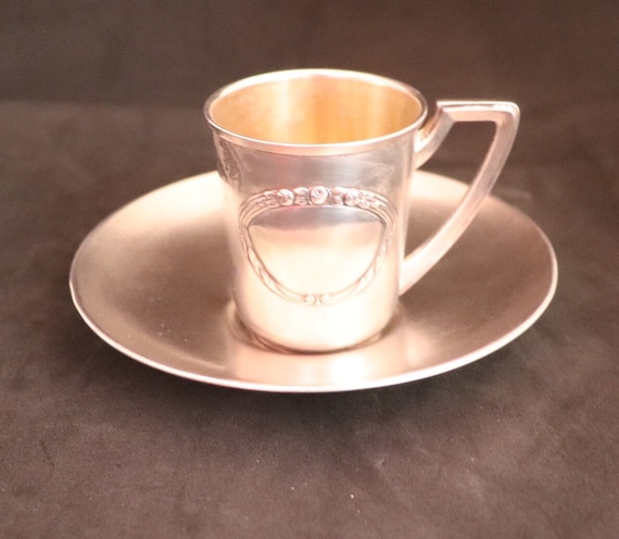 Russian Silver Cup and Saucer