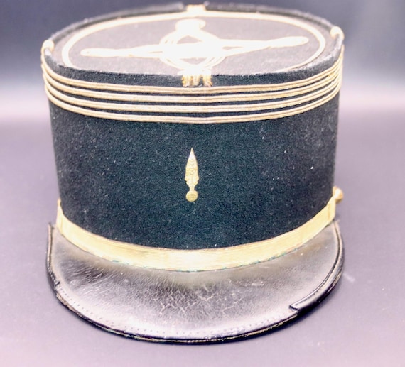 Vintage French Military Academy Officers Hat, Mid Century