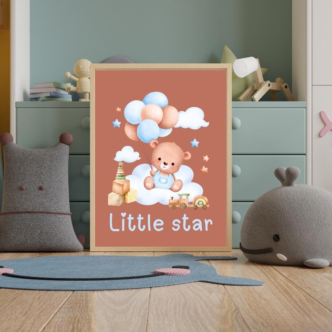 Little Star Printable, Print for Toddler Room, Kids Room, Cute Baby ...