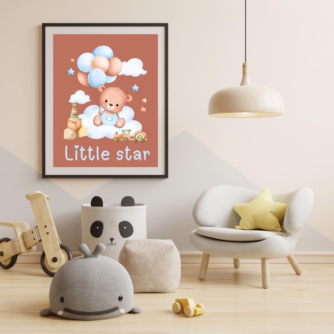 Little Star Printable, Print for Toddler Room, Kids Room, Cute Baby ...