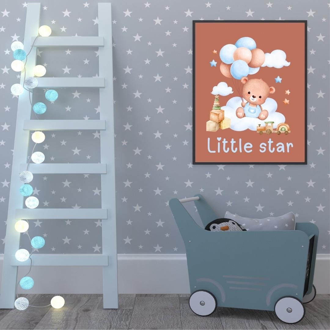 Little Star Printable, Print for Toddler Room, Kids Room, Cute Baby ...