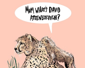 Funny birthday card for mum,mothers day cards uk,cat mothers day card,funny cheetah mothers day card,cheetah birthday card