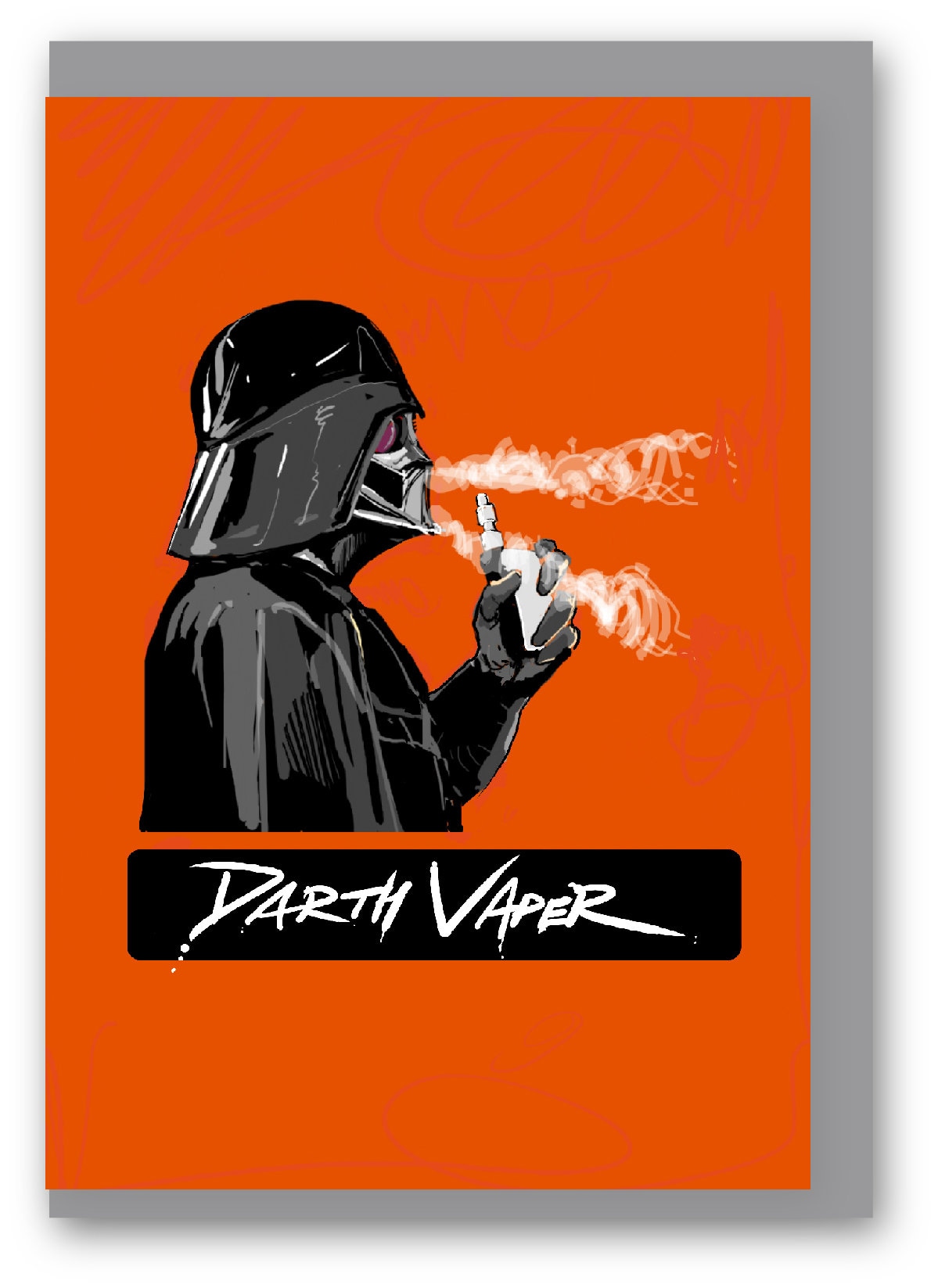 Darth vader funny card,star wars vaping birthday card,funny vaper  card,vaper birthday card,dark sith card,smokers birthday card,vaping card