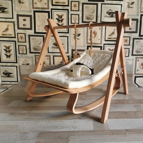 Baby Gym for Natural Wood Baby Rocker Bouncer Rocking Chair Etsy