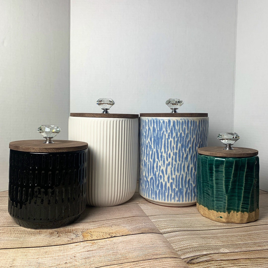 Boho Scandinavian Canister Set With Custom Lids and Oversized - Etsy