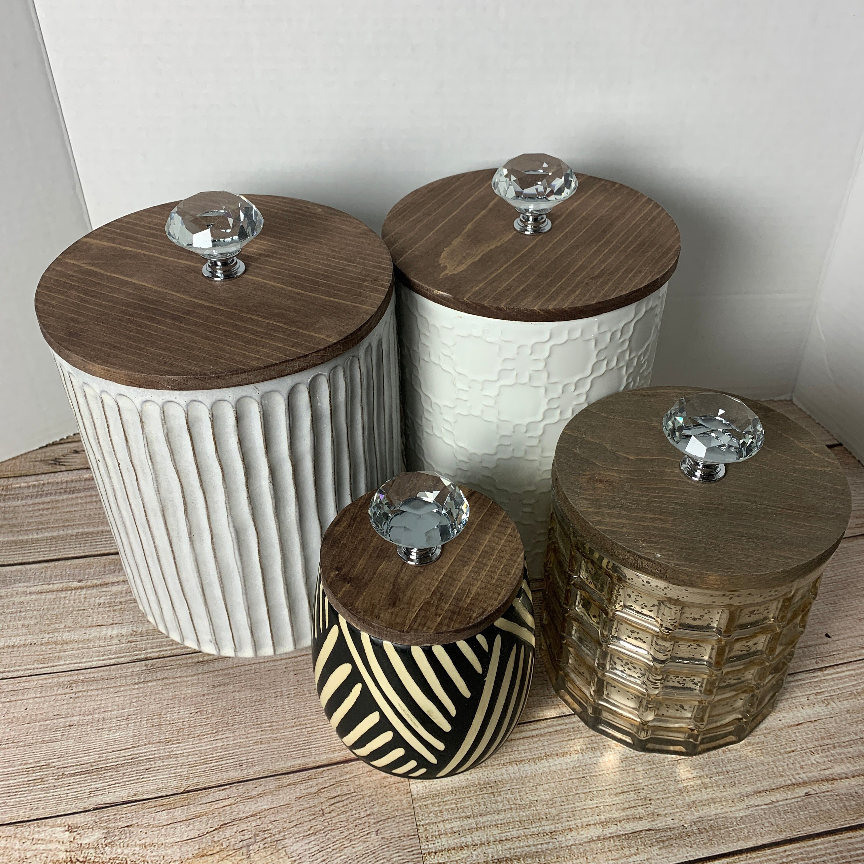 Boho Scandinavian Canister Set With Custom Lids and Oversized - Etsy