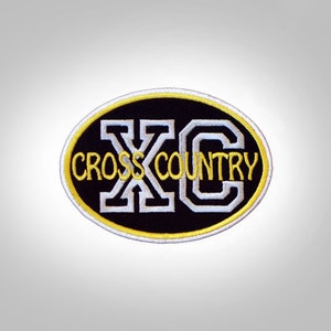 Cross Country Oval Embroidered Patch