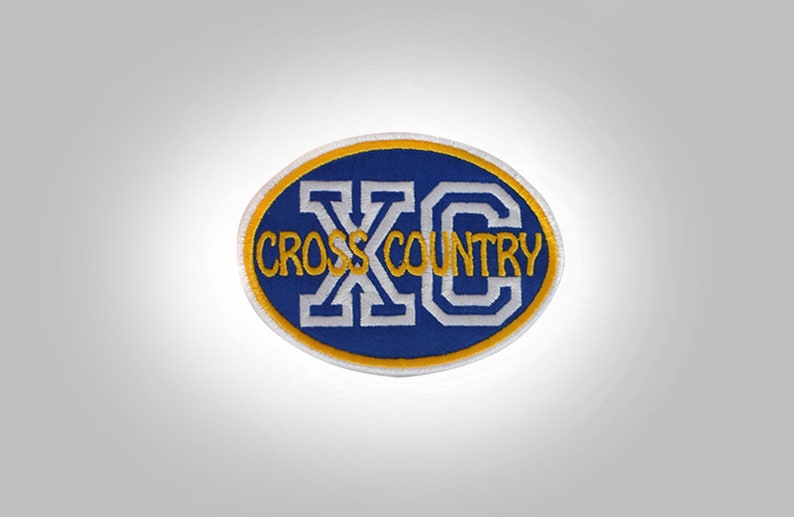Cross Country Oval Embroidered Patch
