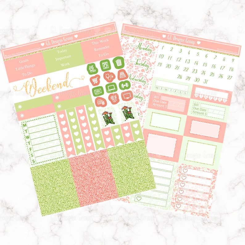 Planner Stickers-Taco Night-Weekly kit-Erin Condren-FREE Foiled Header Stickers K-20-0184