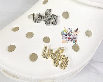 A Set (2) Wifey Shoes Charms,  Shoe Charms, Charms for Your Shoes, Crocs
