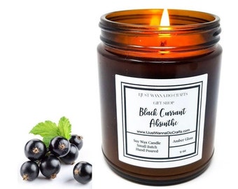 Black Currant Absinthe Soy Wax Candle