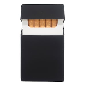 Scatola portasigarette nera - Sigaretta Boite - Zigarettenhülle - Portasigarette - Caja de cigarrillos Pitillera - SILICO Treat Your Joy