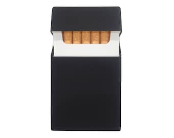 Black cigarete case box - Boite cigarette - Zigarettenhülle - Portasigarette - Caja de cigarrillos Pitillera - SILICO Treat Your Joy