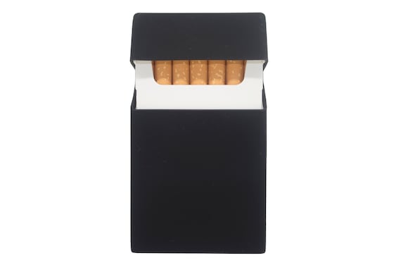 Black Cigarete Case Box Boite Cigarette Zigarettenhülle