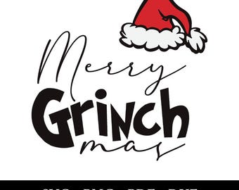 Merry Grinchmas SVG, Grinch Christmas Shirt Design (Digital Download)