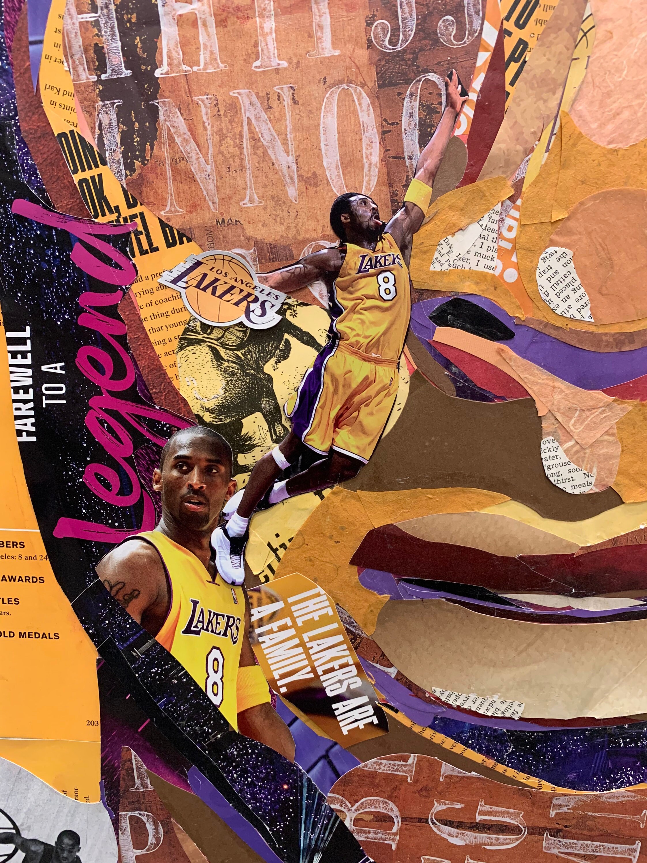 Kobe Bryant Collage Portrait Etsy