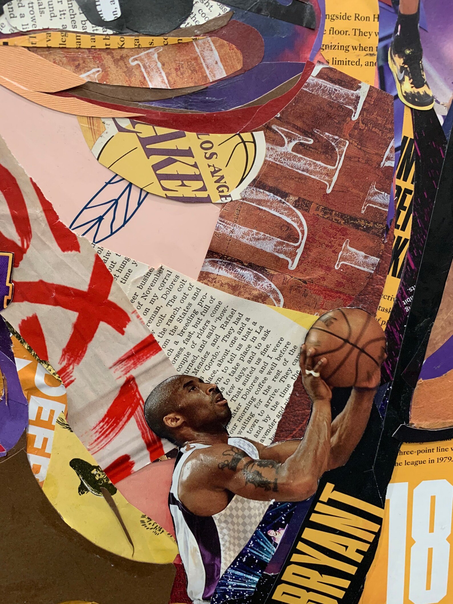Kobe Bryant Collage Portrait Etsy