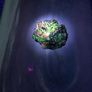 Rare earth Fluorescence mineral. Willemite /calcite