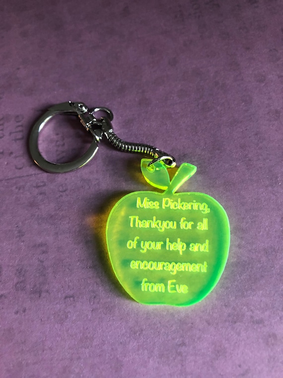 Personalised Teacher Thank You Card with Sheep keyring or Cat Brooch