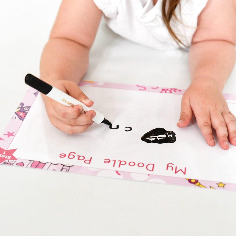 Personalised Pre-Writing Practice Mat (Stage 1): Wipeable Learn To Write Name Tracing Set image 6