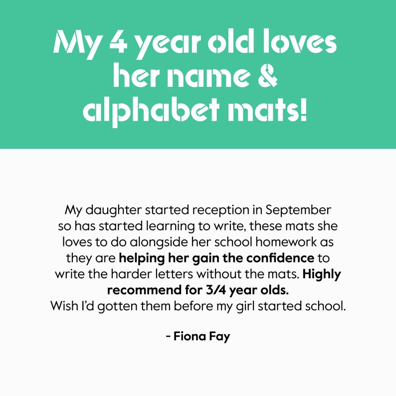 Personalised Pre-Writing Practice Mat (Stage 1): Wipeable Learn To Write Name Tracing Set image 13