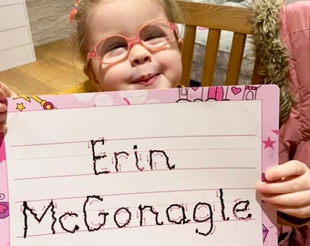 Personalised Full Name Writing Mat: Learn To Write Ages 3-5
