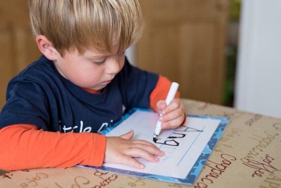 Laminated a4 learning writing worksheets Numbers Learning children Wipeable