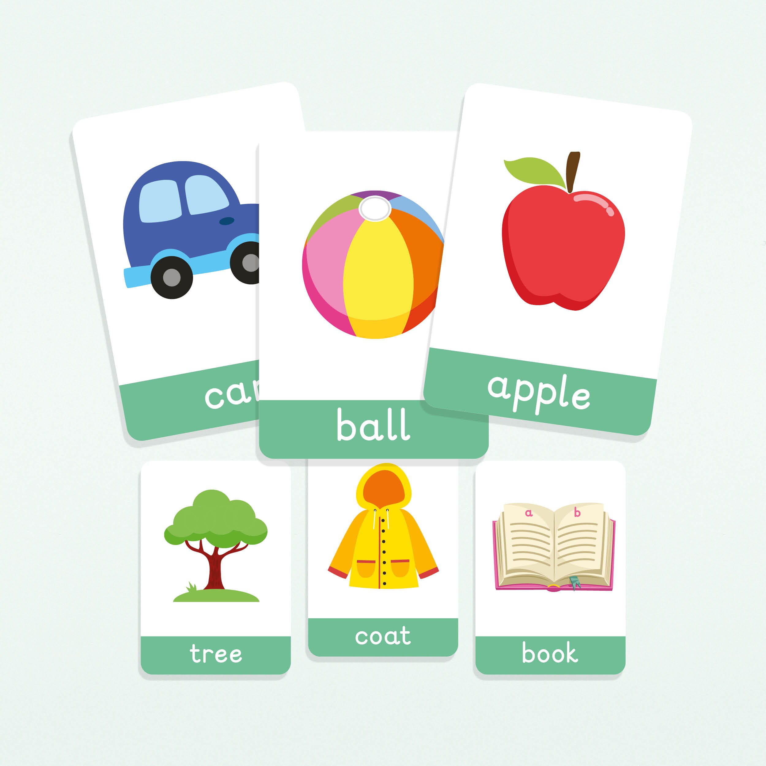 First Words Baby Toddler Flash Cards Educational Gifts Under Etsy UK