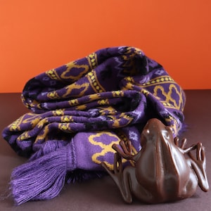 Purple frog scarf