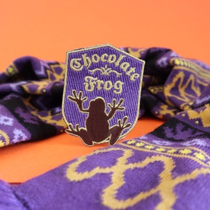 Purple frog iron on patch image 1