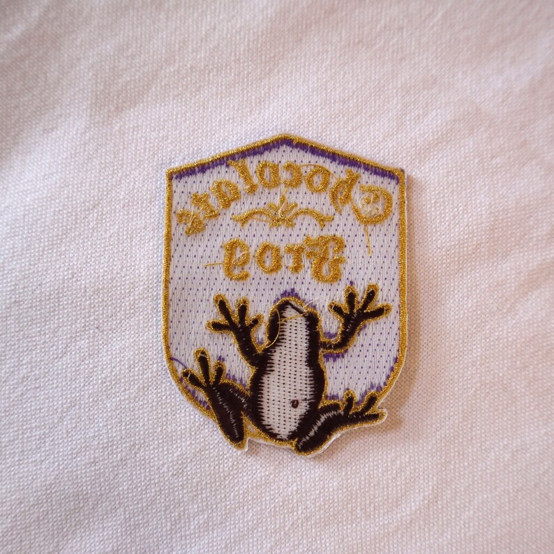 Purple frog iron on patch image 4