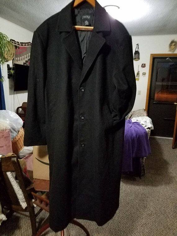 Men's wool coat. Detailed Men's Trench coat. Wool.
