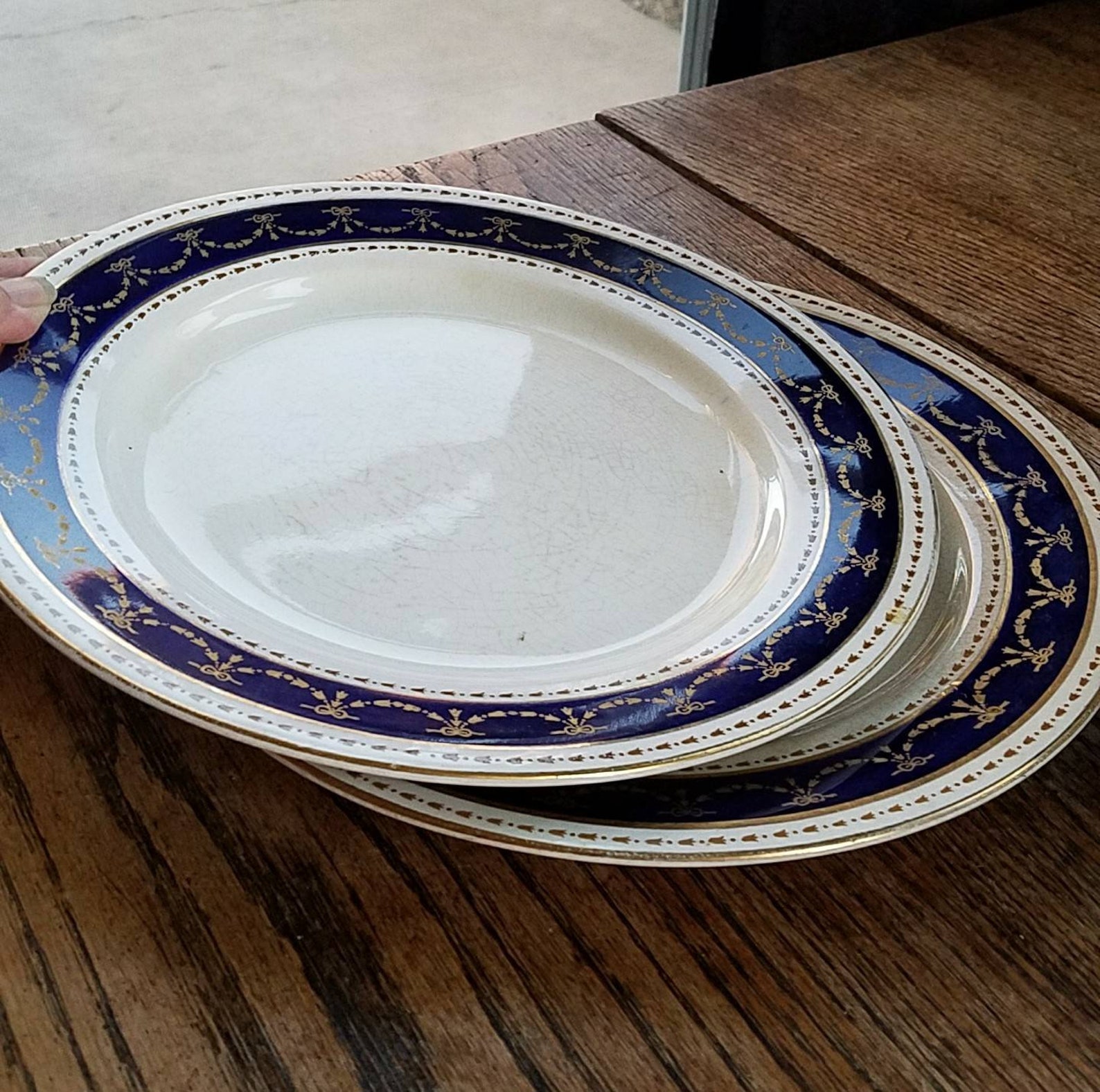 Wedgewood Dinner plates Empire pattern. Etsy