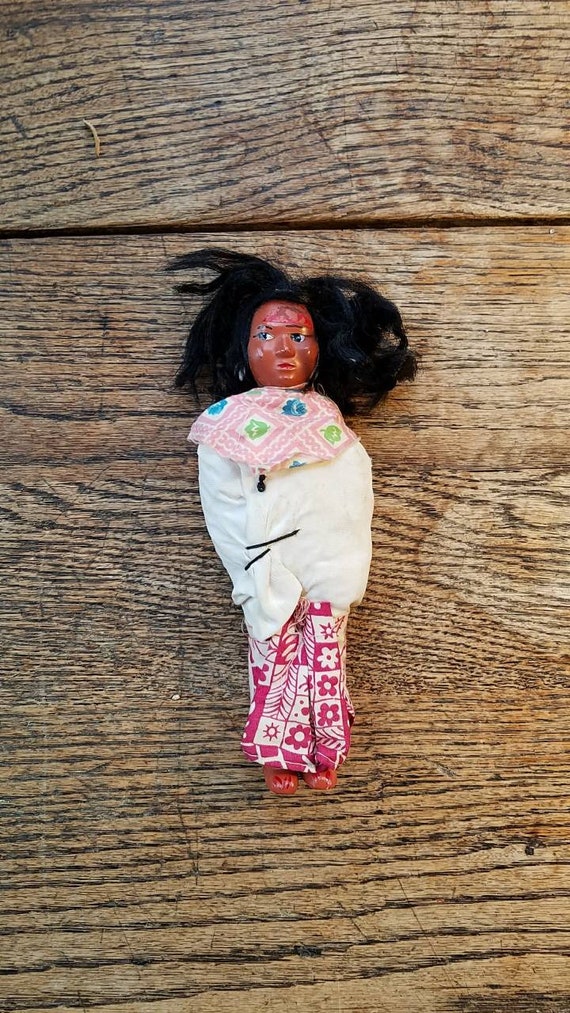 vintage native american skookum dolls