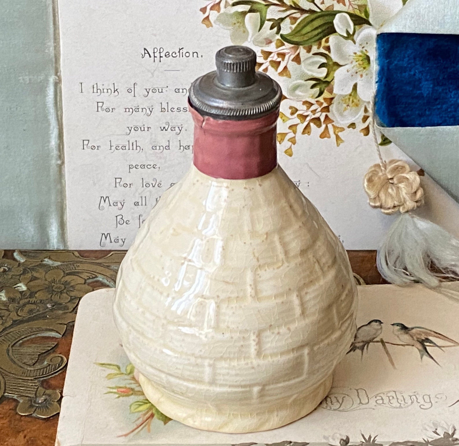 Rare Antique Crown Devon Pottery Devon Violets Ceramic Perfume Etsy