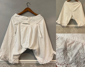 Victorian French Cotton Pantalettes ,bloomers, Antique Victorian