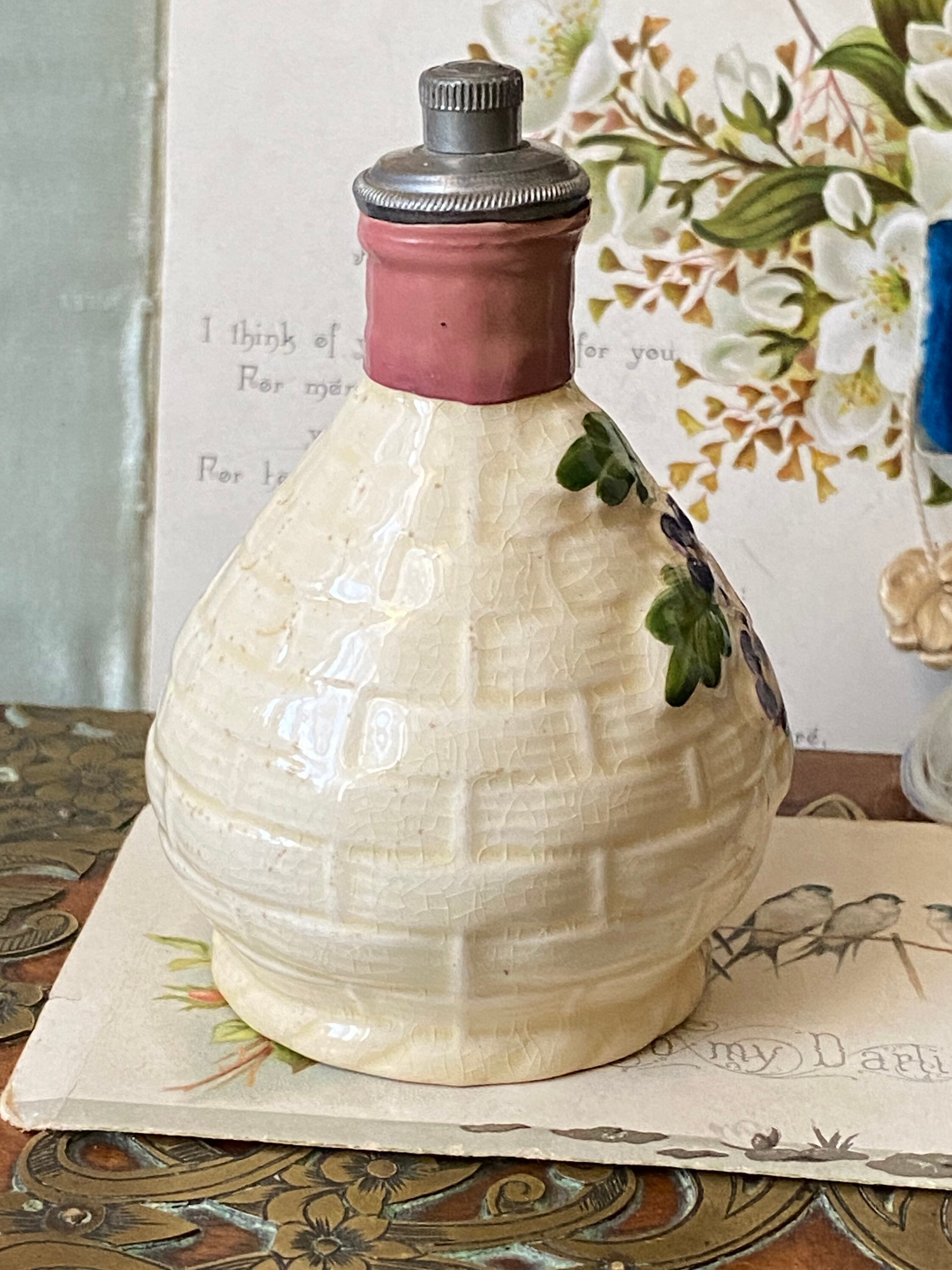 Rare Antique Crown Devon Pottery Devon Violets Ceramic Perfume Etsy