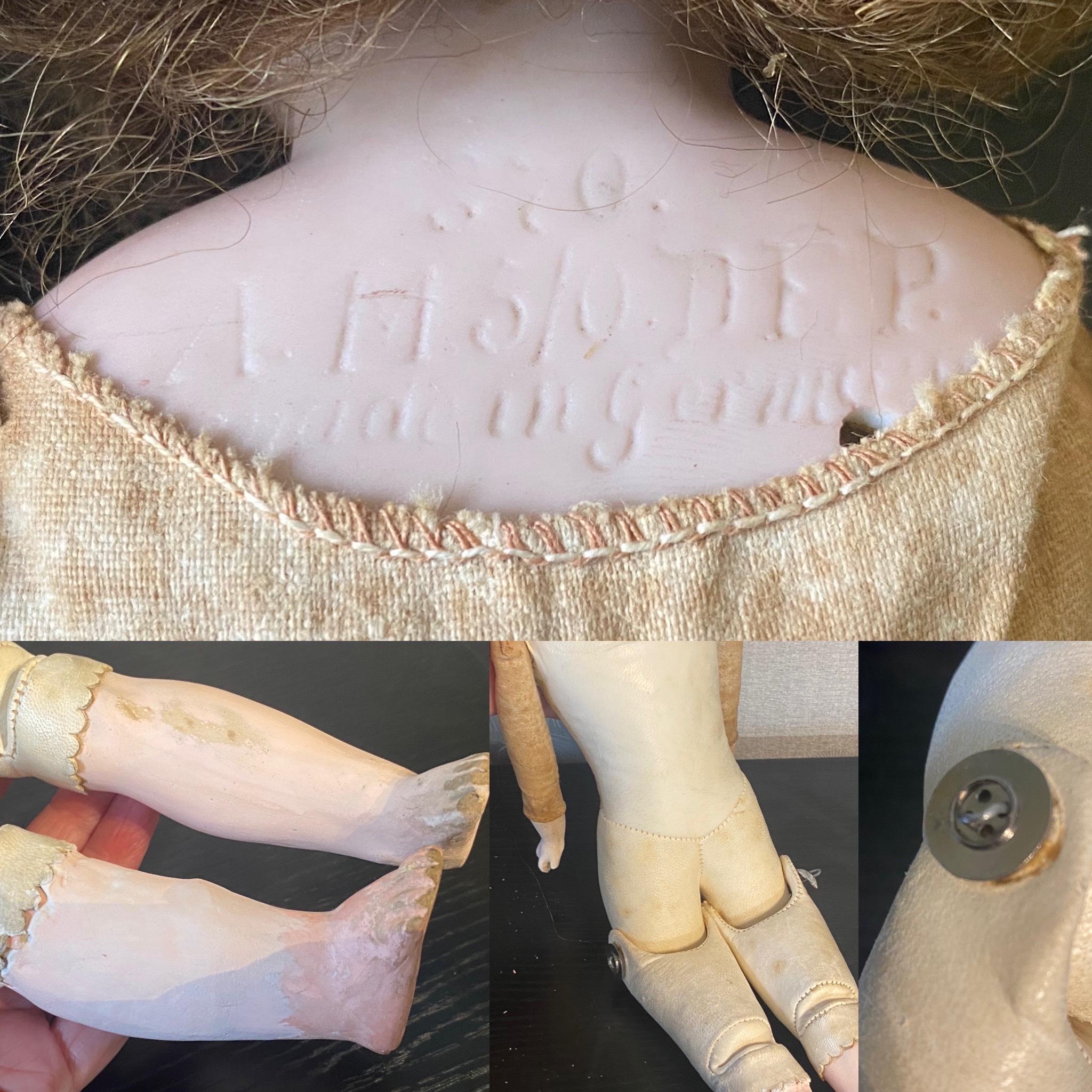 J. Marseille アンティーク　ビスクヘッドD J. Marseille アンティーク ビスクヘッドD - メルカリ