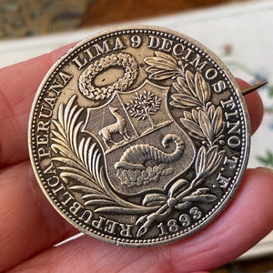 アンティークコイン ペルー 1866年 1SOL 銀貨 Peru 1 sol - Etsy 日本