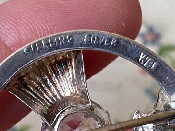 Fabulous unusual Antique/vintage Sterling Silver … - image 10