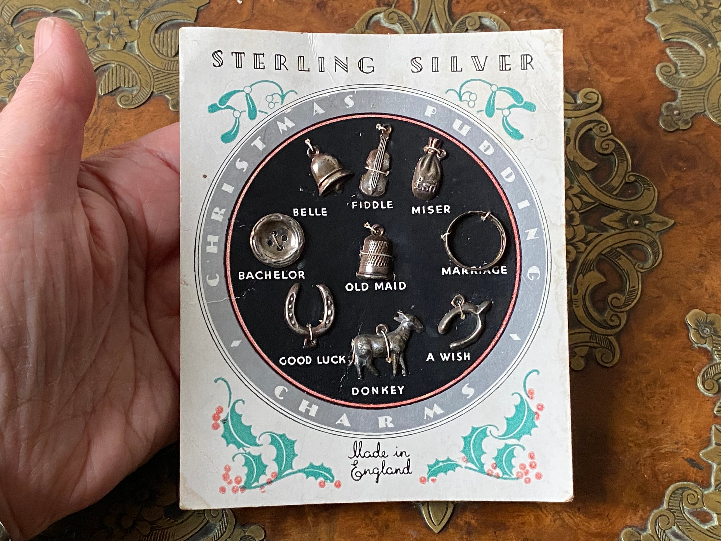 Sterling Silver Christmas Pudding Charms Sterling Silver Christmas