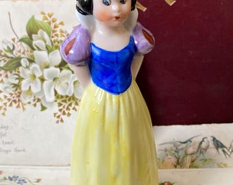 Fantastic Antique 1930s Walt Disney Hand Painted Porcelain Snow