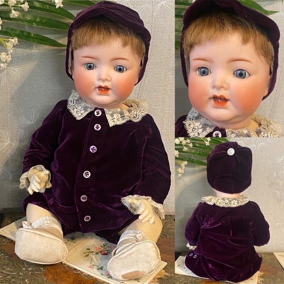 アンティークビスクドールホイバッハスリーピングアイ