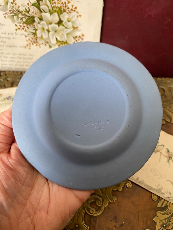 Three Beautiful Wedgwood Blue Jasperware Pottery … - image 8