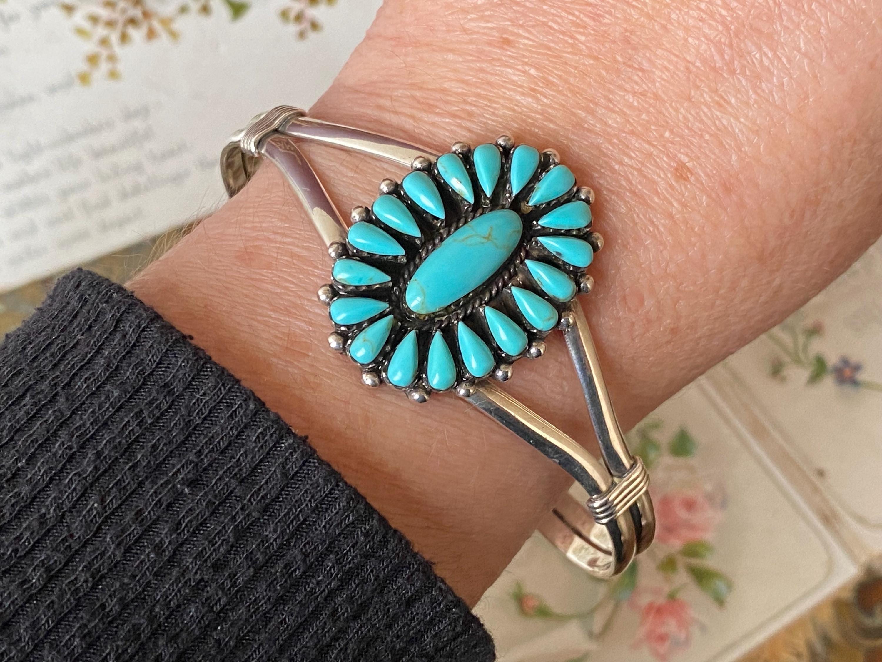 珍しいヴィンテージのスターリングシルバーのナバホニードルポイント